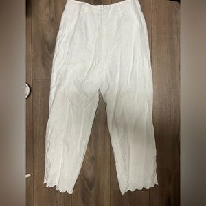 Reformation Liam Linen White Pant Size 4 White
